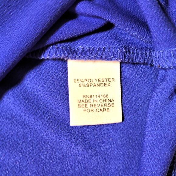 89th Madison Womens Top 3X Tunic Pullover Blue 3/4 Sleeve Arm Cutouts Minimalist - Picture 9 of 9